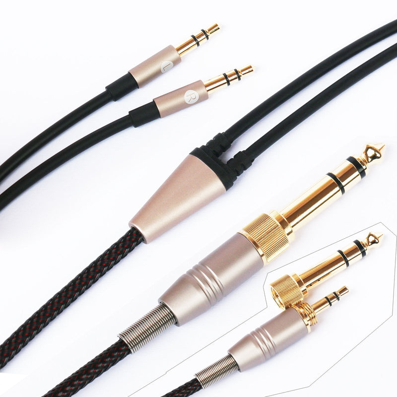  [AUSTRALIA] - NEW NEOMUSICIA Replacement Cable Compatible with Hifiman HE4XX, HE-400i (The Latest Version with Both 3.5mm Plug) Headphones 3.5mm / 6.35mm to Dual 3.5mm Jack Male Cord 1.2m/4ft with Dual 3.5mm male