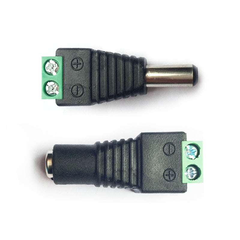  [AUSTRALIA] - DAYKIT 10 Pairs 12V Male+Female 2.1x5.5MM DC Power Jack Plug Adapter Connector for CCTV Camera