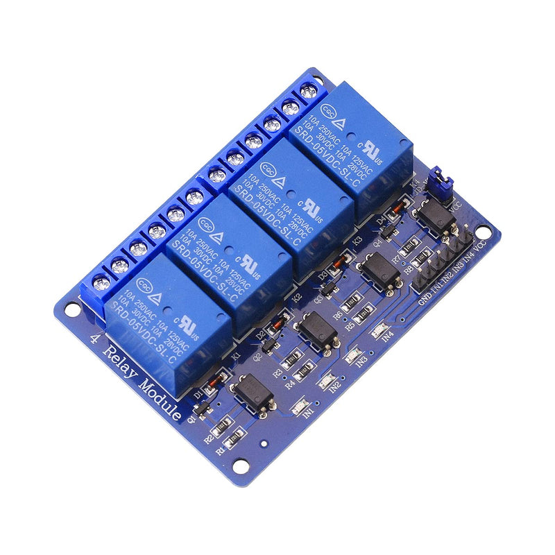  [AUSTRALIA] - OCESTORE DC Relay Module 4 Channel 5V with Optocoupler Compatible with R3 1280 STM32 Pi