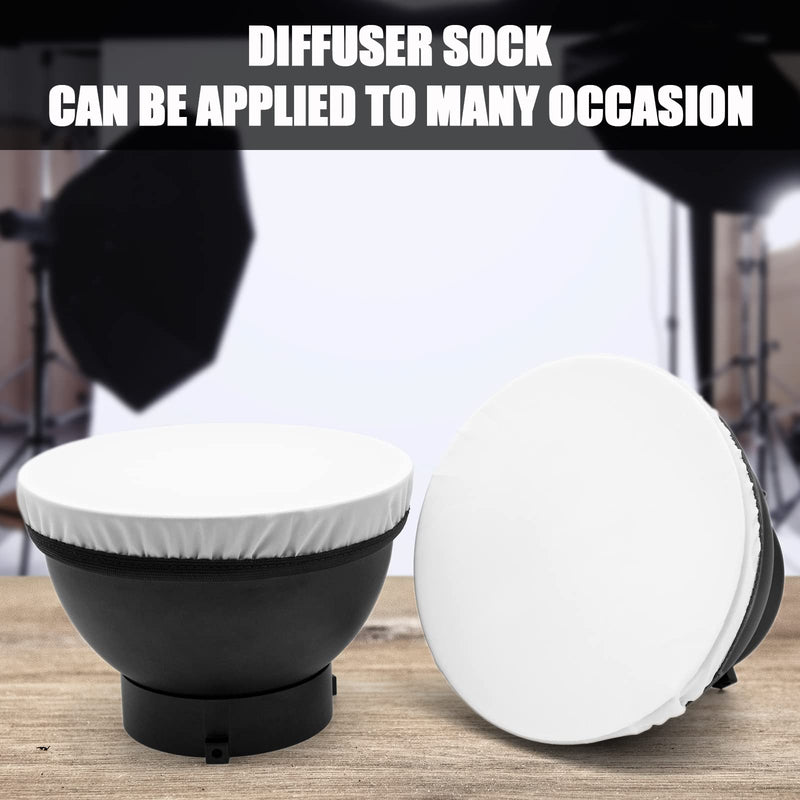  [AUSTRALIA] - Fotoconic Diffuser Sock White Soft Lamp Cover Cloth for 7 Inches/ 18 cm Standard Refector, Ideal for Strobe Flash LED Video Light [4-Pack] 7" Diffuser Sock [4-Pack]