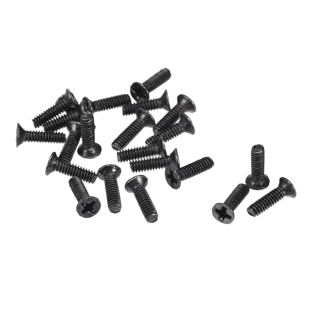  [AUSTRALIA] - uxcell M2 x 7mm Phillips Screws Fastener Black for Laptop PC TV Fan Switch 500pcs