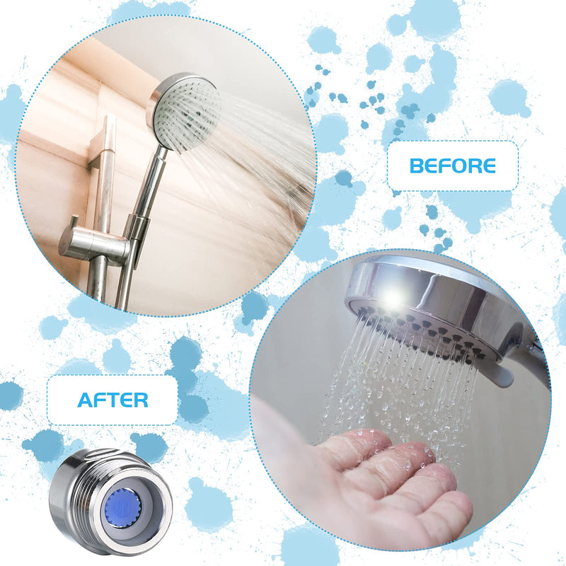  [AUSTRALIA] - 7 Shower Flow Reducer Limiter Set Water Flow Saver Adapter Set Flow Reducer Limiter 1/2 Inch Flow Restrictor Control Valve Flow for Fixed Shower Head and Handheld Shower 1.2/ 1.5/ 1.8/ 2/ 2.2/ 2.5 GPM