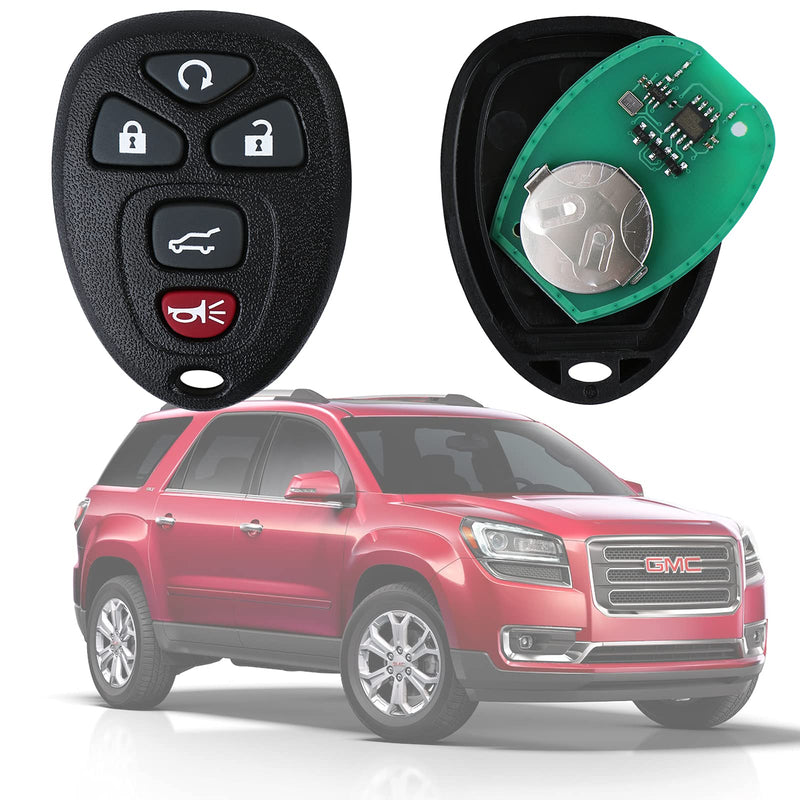  [AUSTRALIA] - Keyless Entry Remote Control Fob for 2007-2016 Chevy Suburban Tahoe Traverse Buick Enclave Cadillac Escalade GMC Acadia Yukon (OUC60270, OUC60221) 5Btn 2 Pack