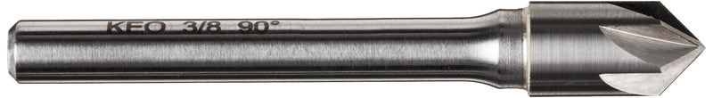 KEO 55805 Solid Carbide Single-End Countersink, Uncoated (Bright) Finish, 6 Flutes, 90 Degree Point Angle, Round Shank, 1/4" Shank Diameter, 3/8" Body Diameter - LeoForward Australia