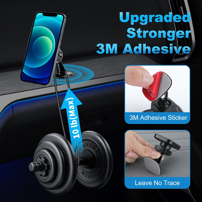  [AUSTRALIA] - Multifunctional Car Phone Holder Mount, Magnetic Car Phone Mount Cradle,Super Stable for Car Dashboard & Air Vent - One Button Release | 4 Usage Method | Upgrade Vent Clip | 2 Set