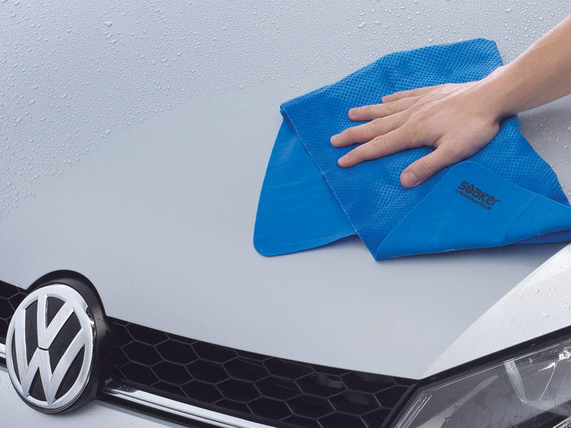  [AUSTRALIA] - WeatherTech 8ASOAKER2 Reusable Non-Streaking Drying Chamois Towel for vehicles, Blue