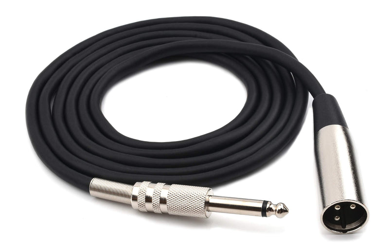  [AUSTRALIA] - Devinal Unbalanced XLR Male to 1/4" Inch TS Mono Male Plug Audio Connector, 6.35mm to XLR Cable for Amplifiers, Instruments etc. 20 Feet