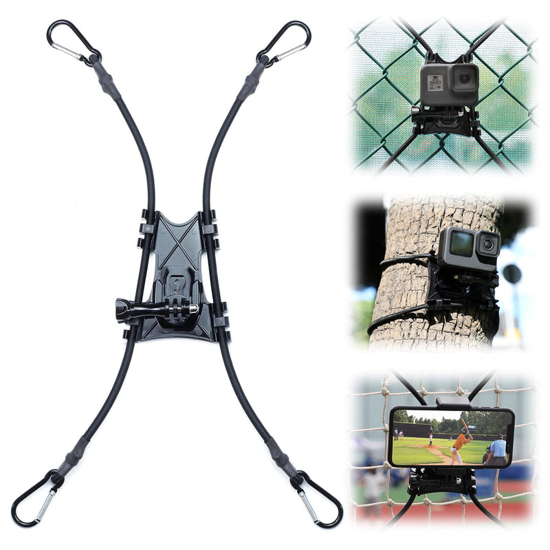  [AUSTRALIA] - YALLSAME Fence Mount for GoPro Chain Link Fence Backstop Mount Accessories Ideal for Softball, Baseball, Tennis Games, fit for GoPro Hero 10 9 8 7 6 5 4 3, AKASO, DJI OSMO Action 1 2, Insta360 Camera