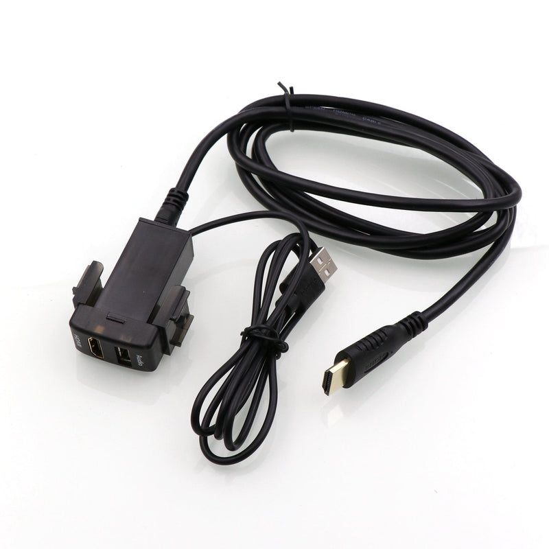  [AUSTRALIA] - Timloon HDMI Socket Mount Cable +USB Audio Input Use for Nissan
