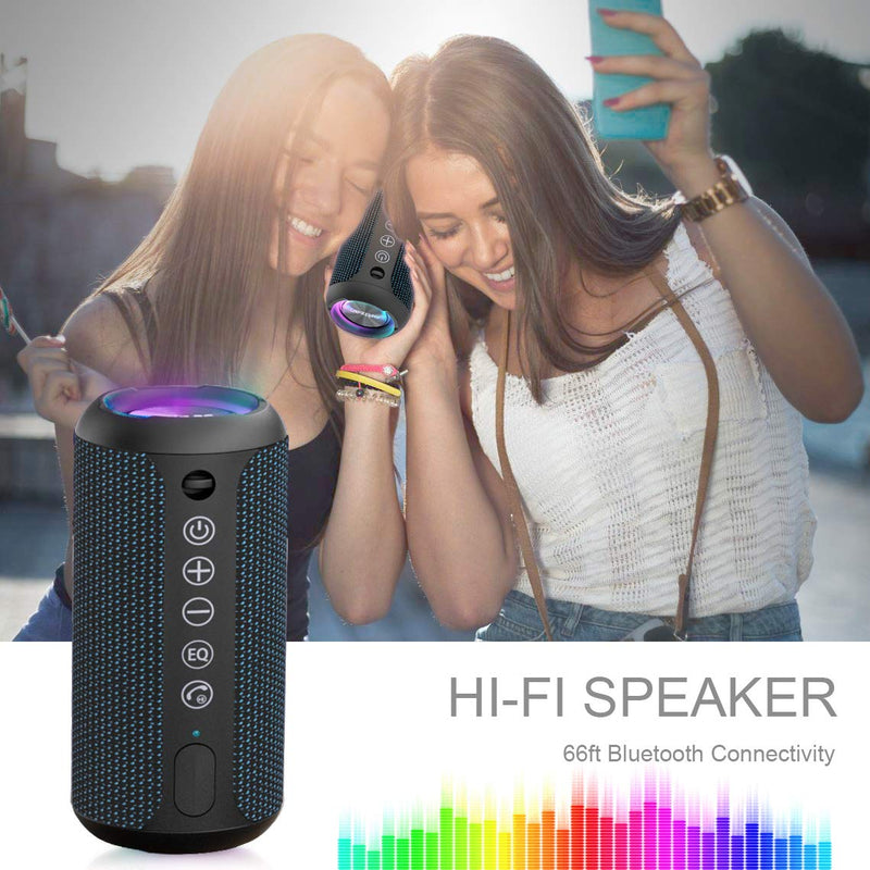 Ortizan Portable Bluetooth Speaker, IPX7 Waterproof Wireless Speaker with 24W Loud Stereo Sound, Outdoor Speakers with Bluetooth 5.0, 30H Playtime,66ft Bluetooth Range, Dual Pairing for Home Navy - LeoForward Australia