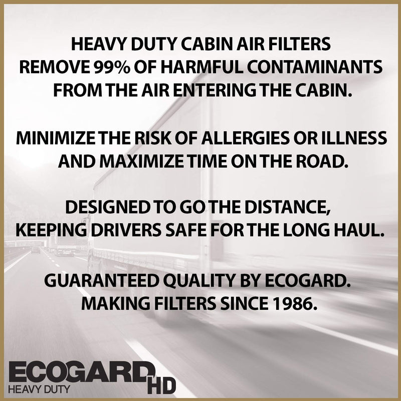  [AUSTRALIA] - ECOGARD XC10656HD Premium Heavy Duty Truck Cabin Air Filter Fits Peterbilt 387 2000-2011, 587 2011-2018