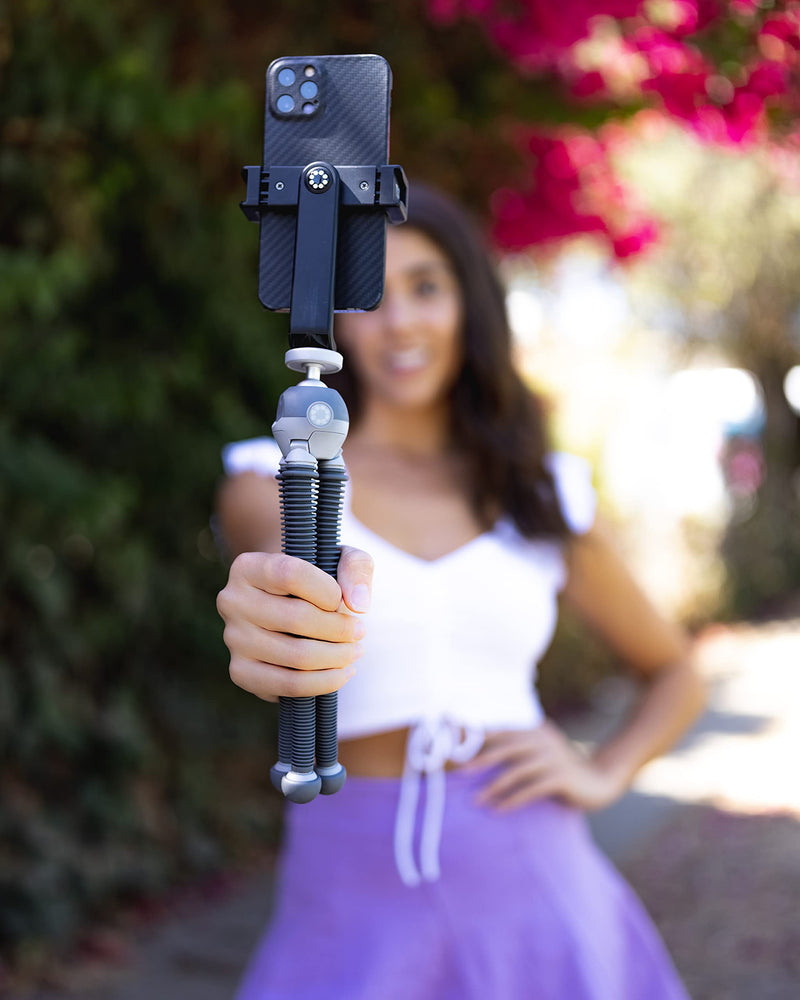  [AUSTRALIA] - JOBY PodZilla Medium Kit, Tripod for Smartphones and Compact Mirrorless Cameras, Flexible Tripod with Ball Head and GripTight 360 Phone Mount Included, Devices up to 1 Kg, Grey Medium Kit Gray