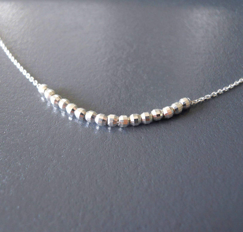Dainty Sterling Silver Necklace With Beads - Handmade - LeoForward Australia