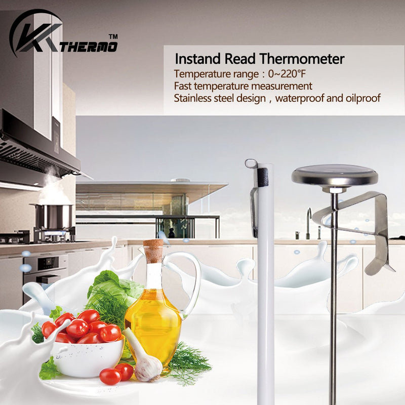 KT THERMO Instand Read 2-Inch Dial Thermometer,Best For The Coffee Drinks,Chocolate Milk Foam 0~220℉ - LeoForward Australia