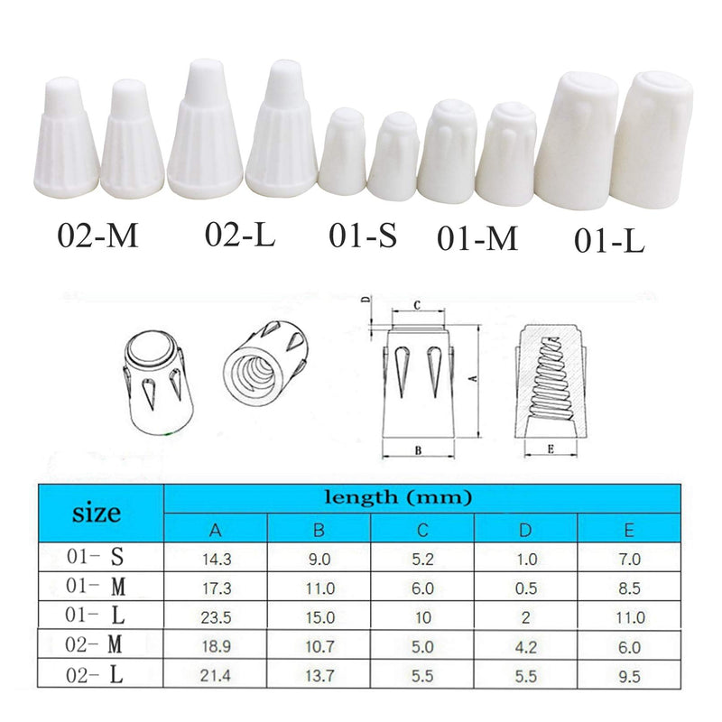 20 Pack Medium Ceramic Wire Connector Medium Size High-Temp Screw Wire Connector (02, Medium) 02 - LeoForward Australia