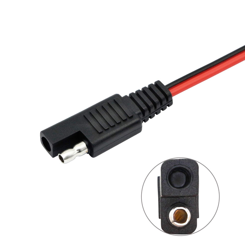  [AUSTRALIA] - CERRXIAN 3ft 14AWG SAE to SAE 2 Pin Quick Disconnect Power Automotive Extension Cable for Solar Panels Battrey 1m Black&Red 1.0 Meters