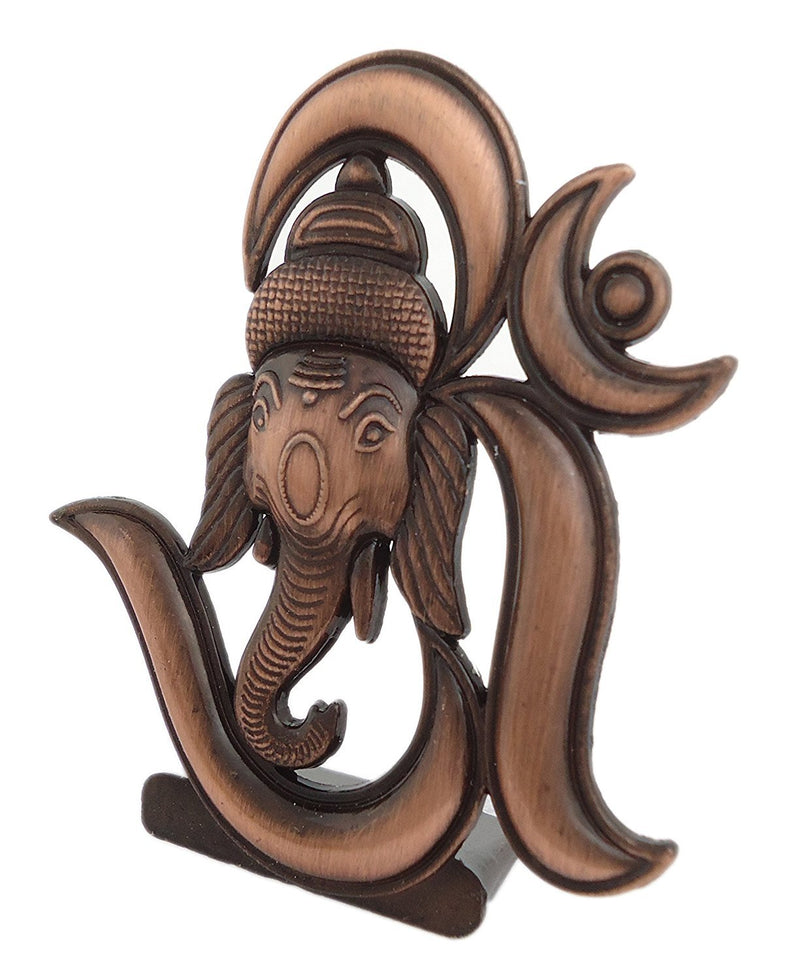  [AUSTRALIA] - B-Fashionable Antique Om Ganesha Idol (Antique Copper)