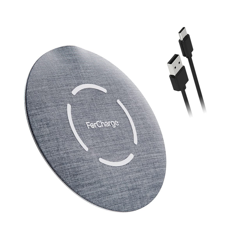  [AUSTRALIA] - Flat Fabric Wireless Charger, 15W Super Slim Universal Wireless Charging Pad for iPhone 14/13/12/11/XR/X/8, Android Wireless Charger for Galaxy S21/S20 Ultra/S10/Note 10, Pixel 5/4 XL (No AC Adapter)