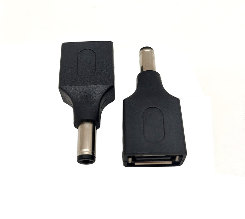  [AUSTRALIA] - USB to DC Power Adapter, Traodin USB A 2.0 Female to DC 5.5x2.1mm Male 5V Connector Power Charging Adapter for USB A Charging Device and for Laptop PC (2Pcs) (USB F/5.52.1 M)