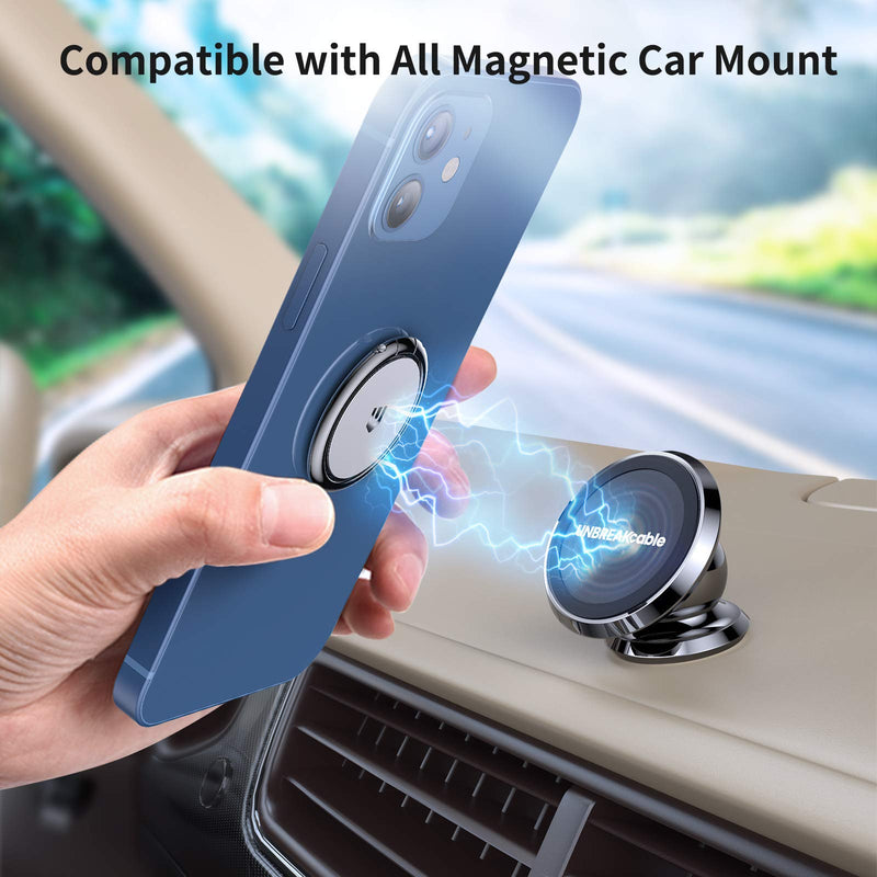  [AUSTRALIA] - UNBREAKcable Cell Phone Ring Holder Stand,360° Rotation Extreme Stable Finger Grip,Phone Kickstand for Magnetic Car Mount Compatible with iPhone, Samsung, LG, Sony, HTC and More