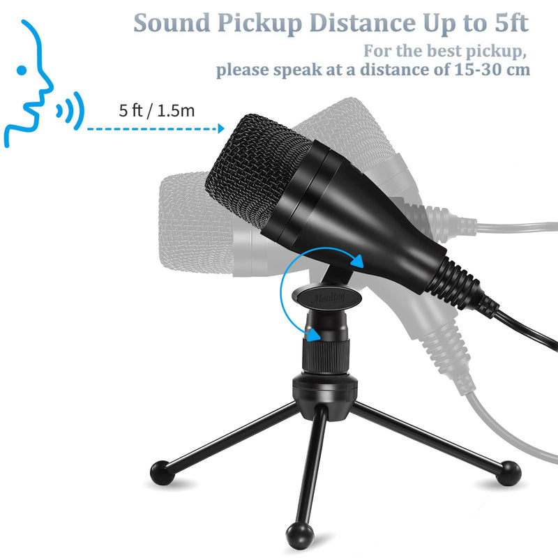  [AUSTRALIA] - Moukey USB Microphone, Podcast Microphone with Anti-Skid Stand, Plug and Play, Retro Look, Condenser Microphone for Podcast/YouTube/Studio/Streaming/Recording/Game, Microphone for PC, Mac, Ipad