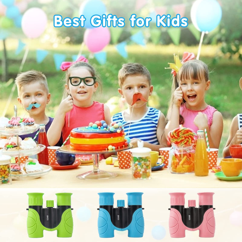  [AUSTRALIA] - Binoculars for Kids, Gifts for 3-12 Year Boys Girls, Compact Kids Binoculars 8x21 High-Resolution for Bird Watching, Camping, Exploration, Hiking, Hunting, Sports Events and Safari Park (Pink) Pink