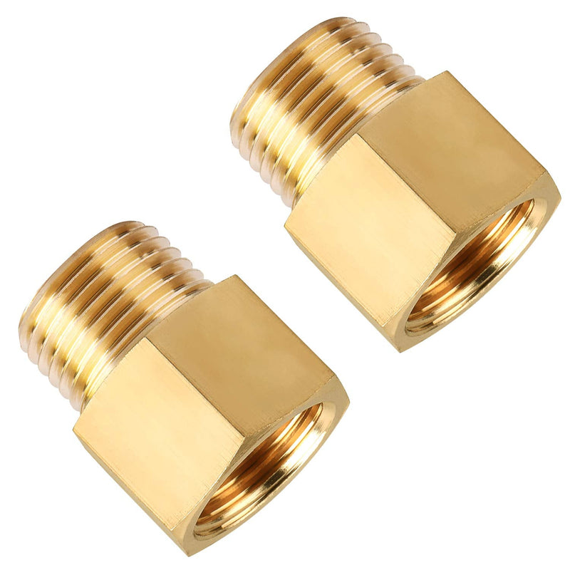  [AUSTRALIA] - Brass Pipe Fitting, SUNGATOR Adapter, 1/2-Inch Male Pipe x 1/2-Inch Female Pipe (2-Pack) 1/2"Male x 1/2"Female