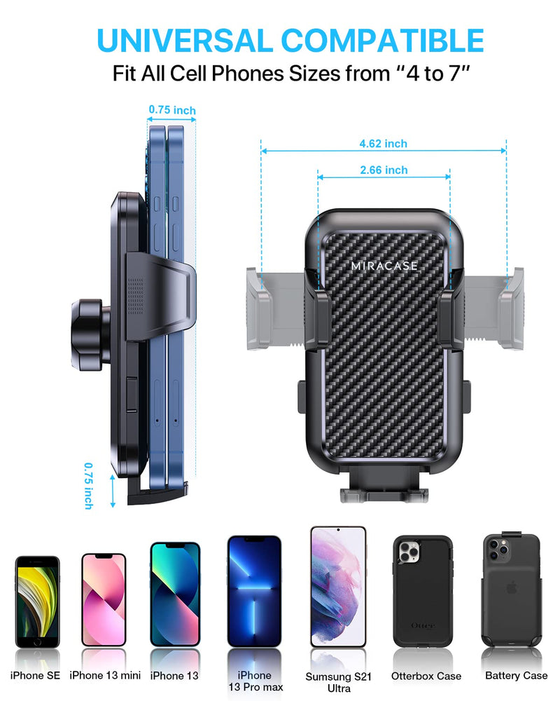  [AUSTRALIA] - Miracase 2023 Upgrade Universal Car Phone Holder Mount for Air Vent, Sturdy and Thick Case Friendly Hands-Free Mount for iPhone, Samsung, and All Smartphones Graphite