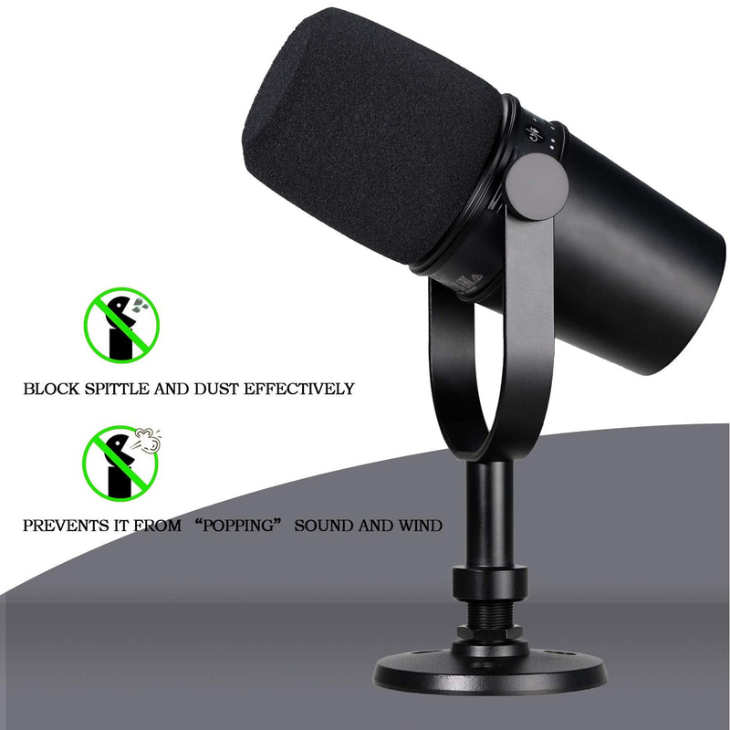  [AUSTRALIA] - Microphone Pop Filter Compatible with Shure MV7 Microphone - Mic Foam Windscreen Cover for MV7 Microphone to Blocks Out Plosives by YOUSHARES