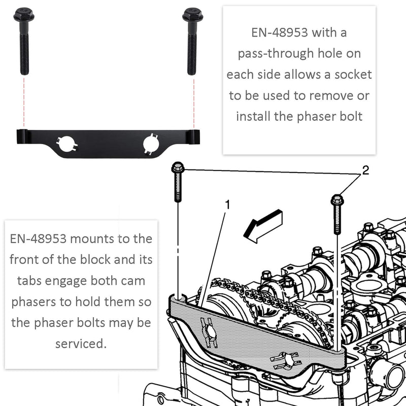  [AUSTRALIA] - EN 48953 Cam Phaser Retainer/Camshaft Actuator Locking Tool Replace AM-EN-48953 for Ecotec/2010 Buick Lacrosse, 2010 Chevrolet Equinox, 2010 GMC Terrain 2.0L, 2.4L ECOTEC Engines