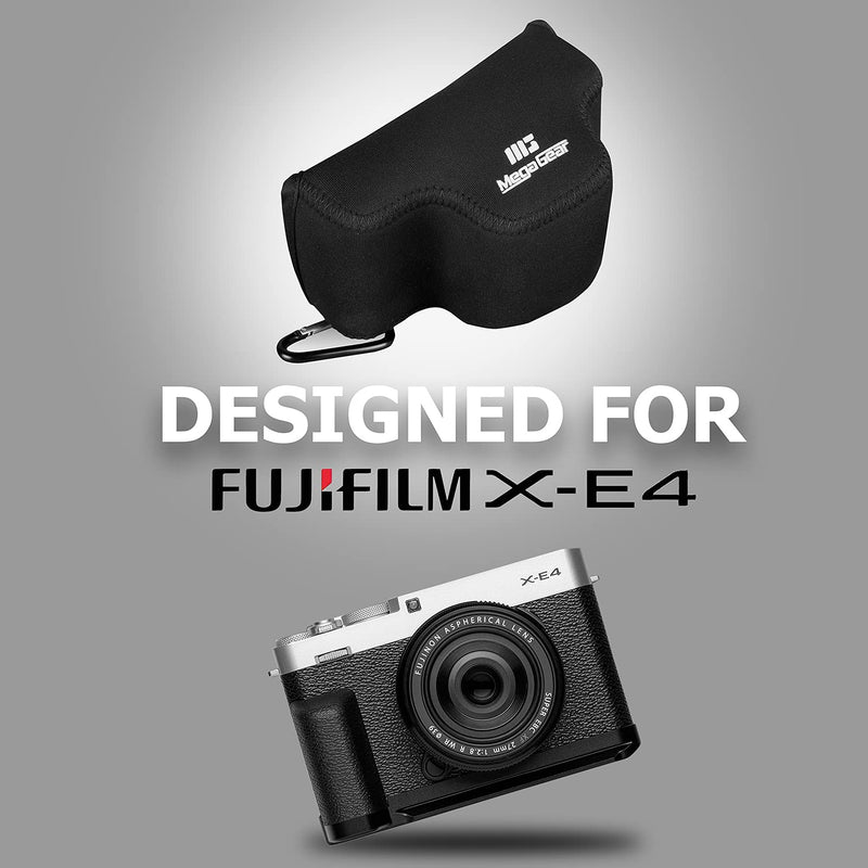  [AUSTRALIA] - MegaGear MG1983 Ultra Light Neoprene Camera Case Compatible with Fujifilm X Series X-E4 - Black