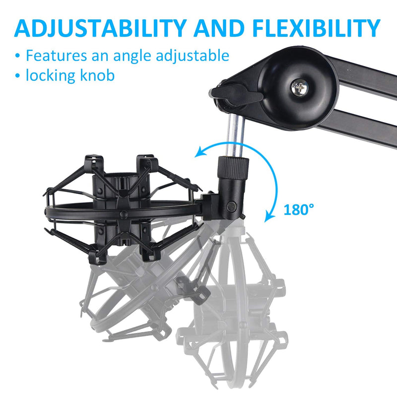 [AUSTRALIA] - SUNMON ATR2100x-USB Mic Shock Mount Holder with Foam Windscreen for Absorbe Vibration and Noise, Pop Filter Suitable for ATR2100x-USB, ATR2100-USB Dynamic Microphone Shock Mount with Foam Windscreen