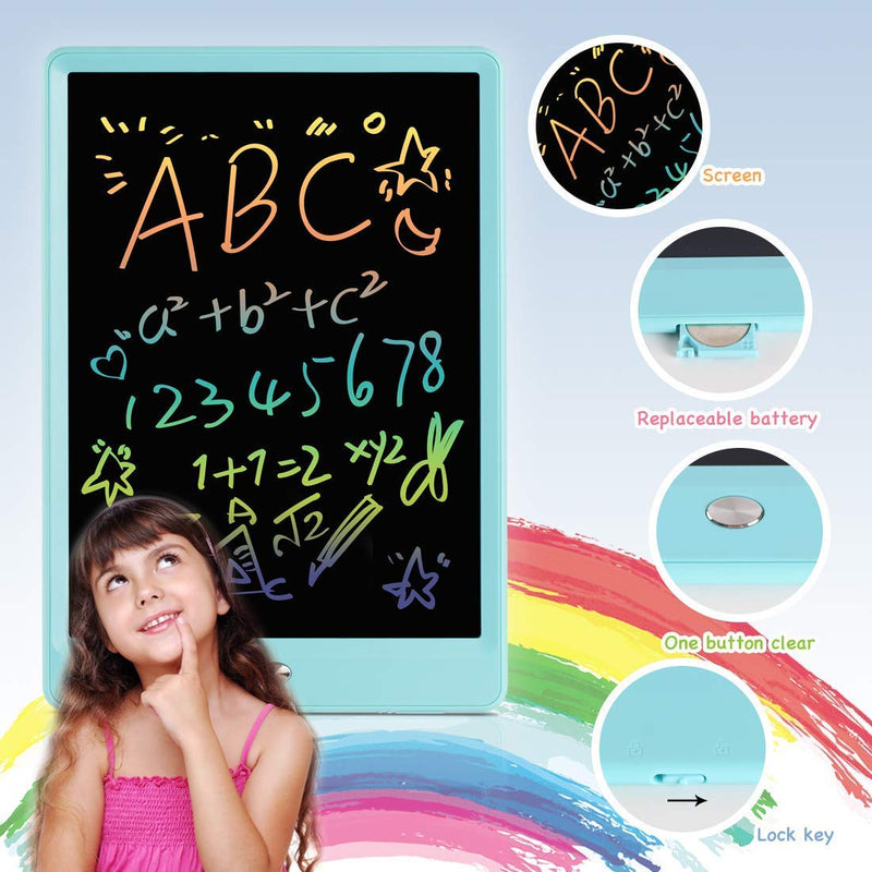  [AUSTRALIA] - Orsen LCD Writing Tablet 10 Inch, Colorful Doodle Board Drawing Pad for Kids, Drawing Board Writing Board Drawing Tablet, Educational Christmas Boys Toys Gifts for 3 4 5 6 Year Old Boys, Girls Blue