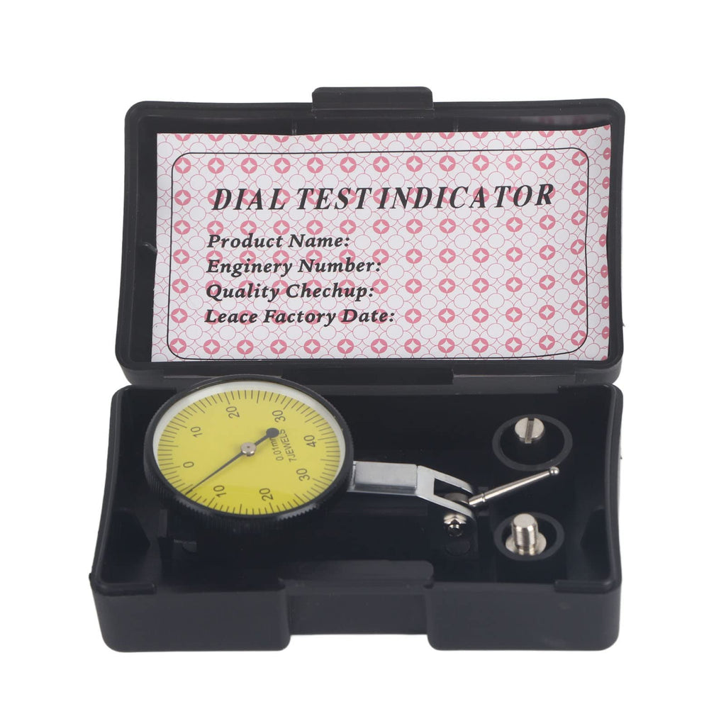  [AUSTRALIA] - Dial Indicator Accuracy 0.01mm Lever Dial Indicator Dial Gauge Tool Kit Gage with Gray Case