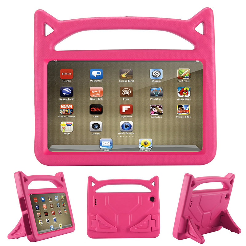  [AUSTRALIA] - All-New Fire 7 2019 Case,Fire 7 Tablet Case,Riaour Kids Shock Proof Protective Cover Case for Amazon Fire 7 Tablets (Compatible with 5th Generation 2015/7th Generation 2017/9th Generation 2019) (Rose) Rose