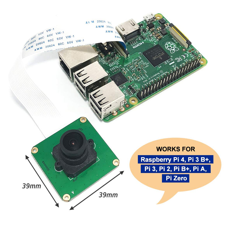  [AUSTRALIA] - InnoMaker Raspberry Pi Camera Module 5MP 1080P OV5647 Sensor with M12 FOV90 IR Filter LEN for Raspberry Pi 4, Pi 3 B+, Pi 3, Pi 2, Pi B+, Pi A, Pi Zero