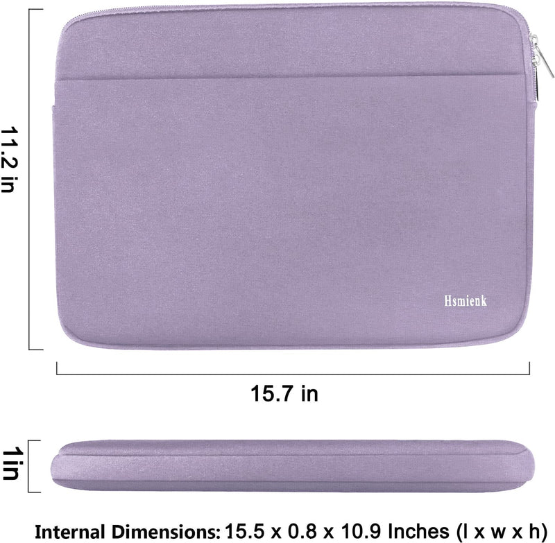  [AUSTRALIA] - 15.6 inch Laptop Sleeve Case, Shockproof Protective Notebook Case with Accessory Pocket, Briefcase Carrying Laptop Sleeve for 15.6" HP, ASUS, Dell, Lenovo, Acer -Lilac Colour Lilac Colour 15.6 inch