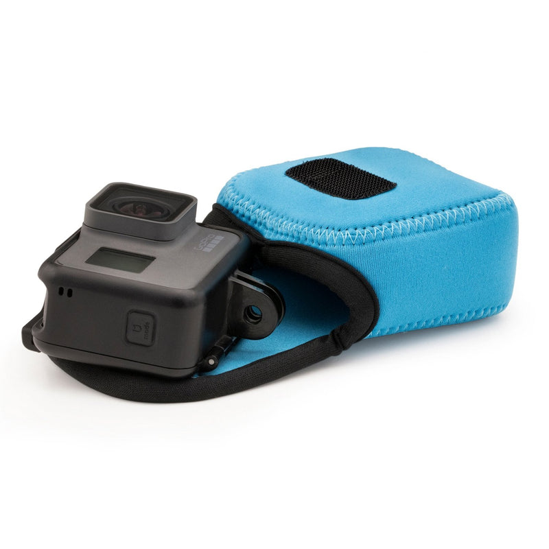  [AUSTRALIA] - MegaGear Ultra Light Neoprene Camera Case Compatible with GoPro Hero9, Hero8, DJI Osmo Action, Sony RX0 II, GoPro Hero 7, Sony RX0 1.0 Blue