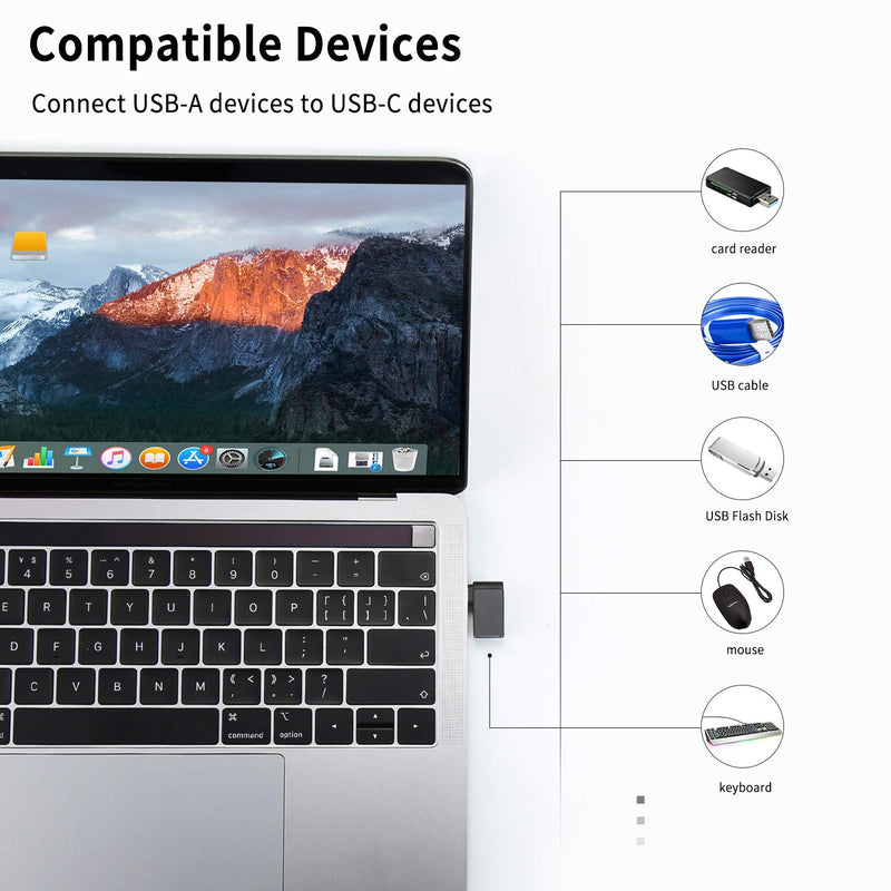  [AUSTRALIA] - Right Angle USB C to USB Adapter(3-Pack),UseBean Aluminum 90 Degree USB-C to USB 3.0 Converter,Thunderbolt 3 to USB A Female Connector,Type C OTG for MacBook Pro 2020, iPad Pro,Samsung Notebook 9
