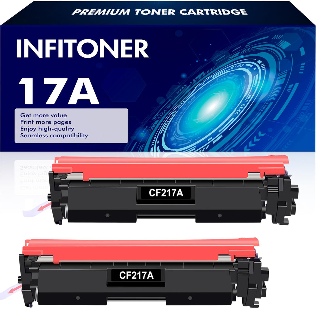  [AUSTRALIA] - CF217A 17A Black Toner Cartridge Compatible Replacement for HP 17A CF217A for Pro M102w M130nw M130fw M130fn M102a M130a Pro MFP M130 M102 Series Printer Ink 2-Pack