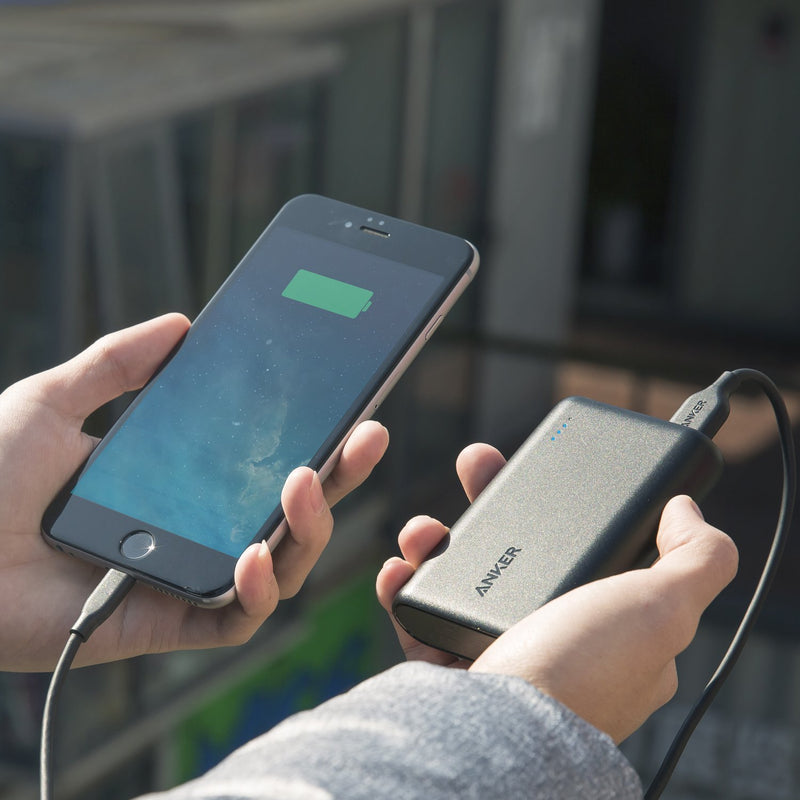  [AUSTRALIA] - Anker PowerCore 10000 Portable Charger, One of The Smallest and Lightest 10000mAh Power Bank, Ultra-Compact Battery Pack, High-Speed Charging Technology Phone Charger for iPhone, Samsung and More. Black