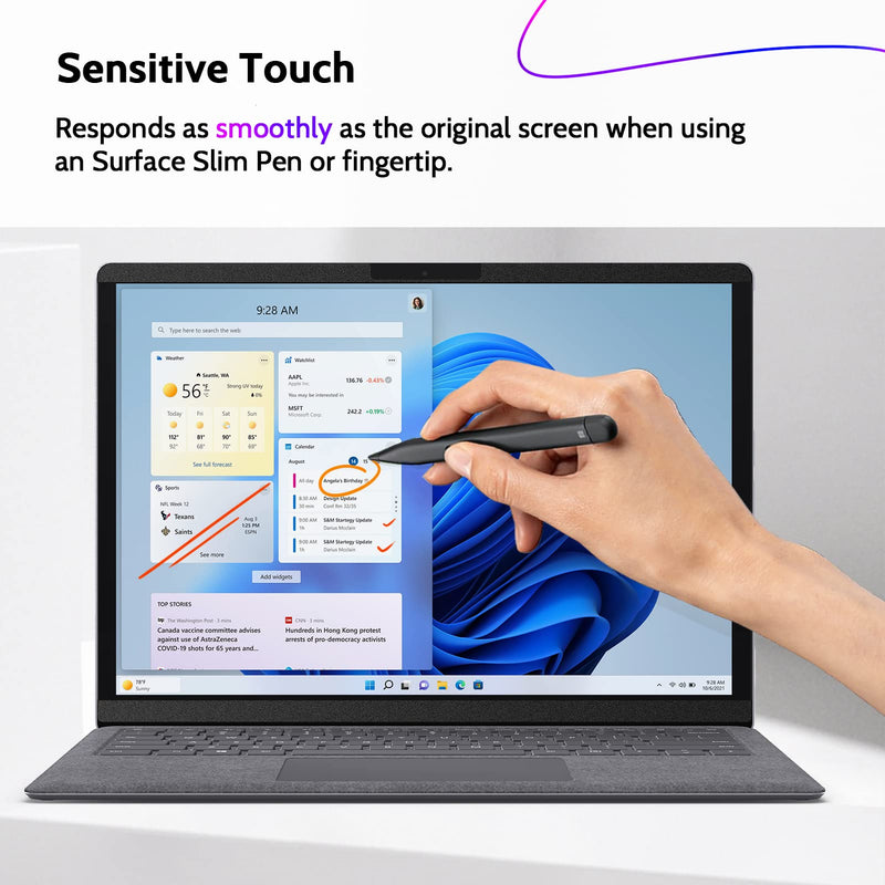  [AUSTRALIA] - Peslv 15 Inch Magnetic Privacy Screen Compatible with 15Inch Surface Laptop 4/3/2/1, Removable Anti Blue Light Glare Filter, Black Security Private Apy Block Protector surface laptop 4/3/2/1 -15inch