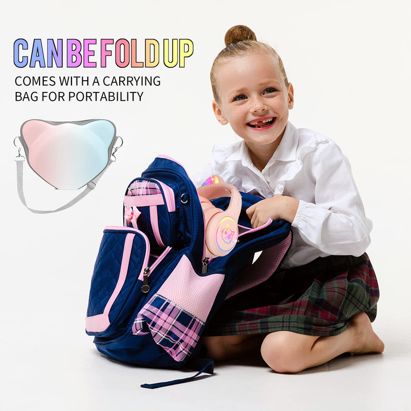  [AUSTRALIA] - Cat Ear Headphones for Children IFECCO Cute Bluetooth Wireless Headset On-Ear with Led Light Up for Kids Girls Boys School Travel (Pink) Pink