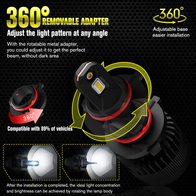  [AUSTRALIA] - Easy Eagle 9005 HB3 LED Headlight Bulbs, 60W 12000Lumens Extremely Bright CSP Chips Conversion Kit Cold White 6500K (Pack of 2) 9005/HB3