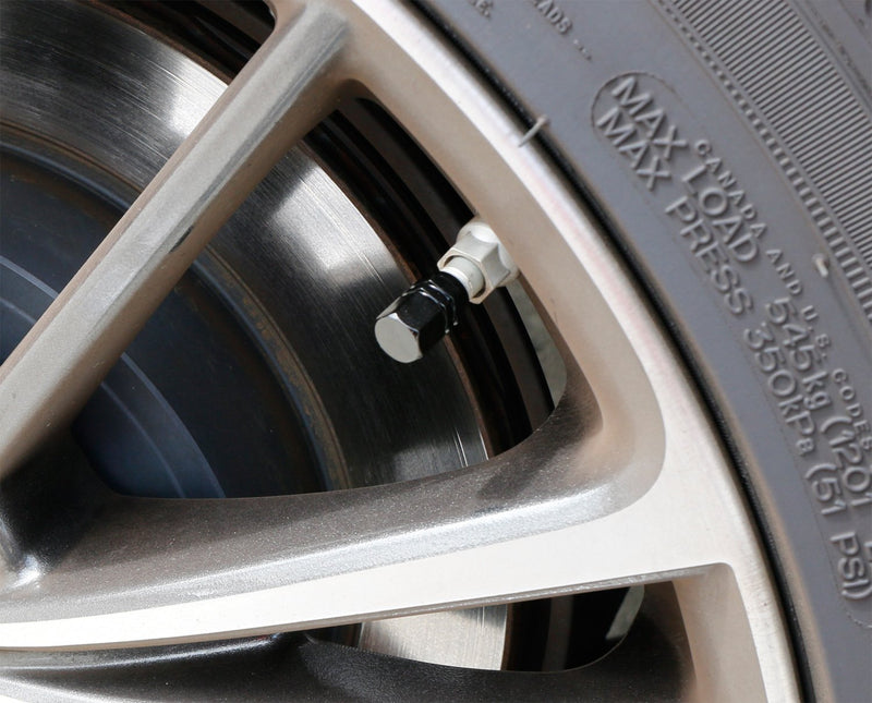 iJDMTOY (4) Tuner Racing Style Black Aluminum Tire Valve Caps (Hexagon Shape) - LeoForward Australia