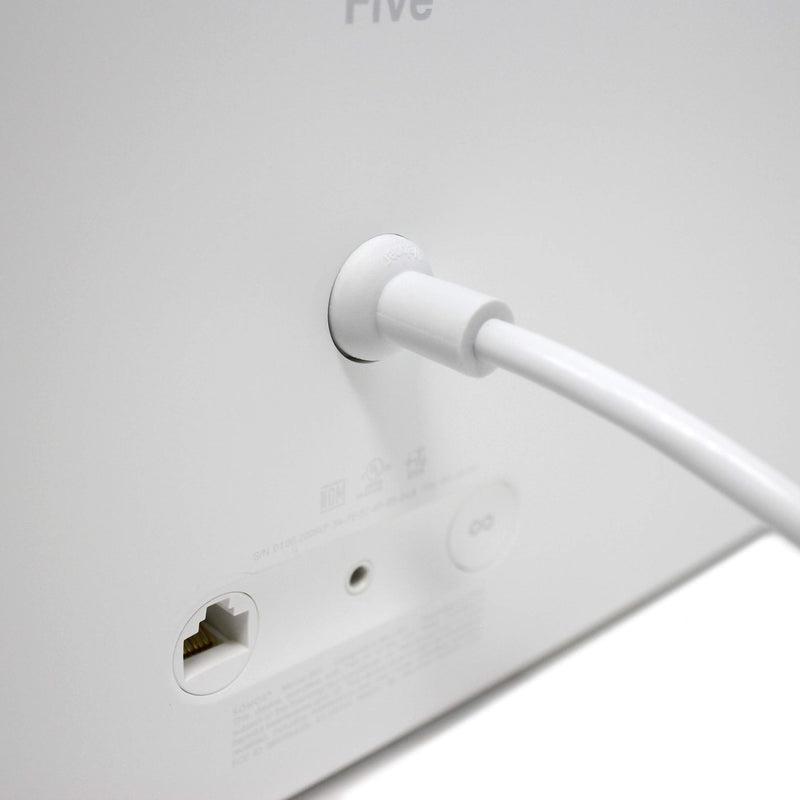 [AUSTRALIA] - VEBNER Extra Short Power Cord Compatible with Sonos Five, Sonos Play 5, Sonos Beam, Sonos Arc, Sonos Amp, Sonos Playbase, Sonos Sub Gen 3 and Sonos Sub Mini (White, 12-Inch) 2-Pack