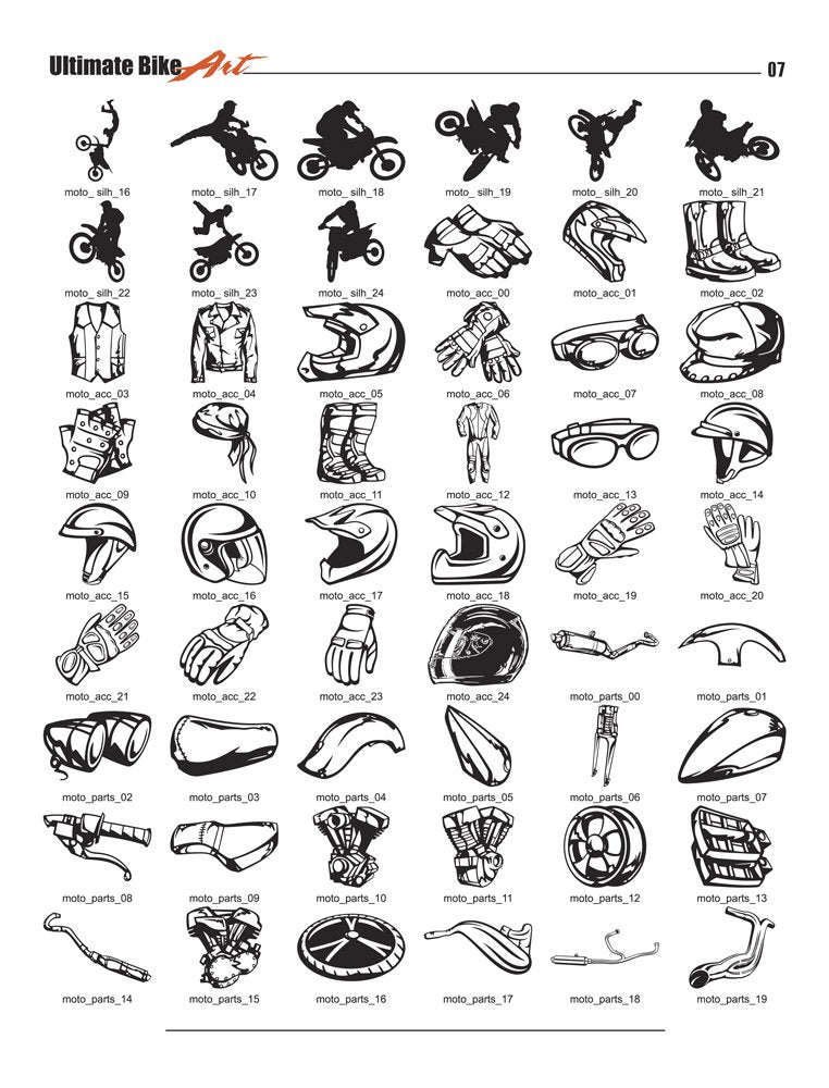  [AUSTRALIA] - Motorcycle Biker Clipart-Vinyl Cutter Plotter Clip Art Images-Sign Design Vector Art Graphics CD-ROM