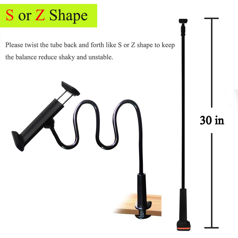  [AUSTRALIA] - MAGIPEA Tablet Stand Holder, Mount Holder Clip with Grip Flexible Long Arm Gooseneck Compatible with ipad iPhone/Nintendo Switch/Samsung Galaxy Tabs/Amazon Kindle Fire HD - Black