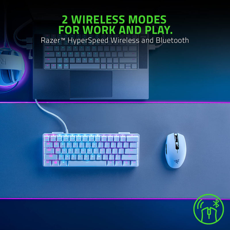  [AUSTRALIA] - Razer Orochi V2 Mobile Wireless Gaming Mouse: Ultra Lightweight - 2 Wireless Modes - Up to 950hrs Battery Life - Mechanical Mouse Switches - 5G Advanced 18K DPI Optical Sensor - White