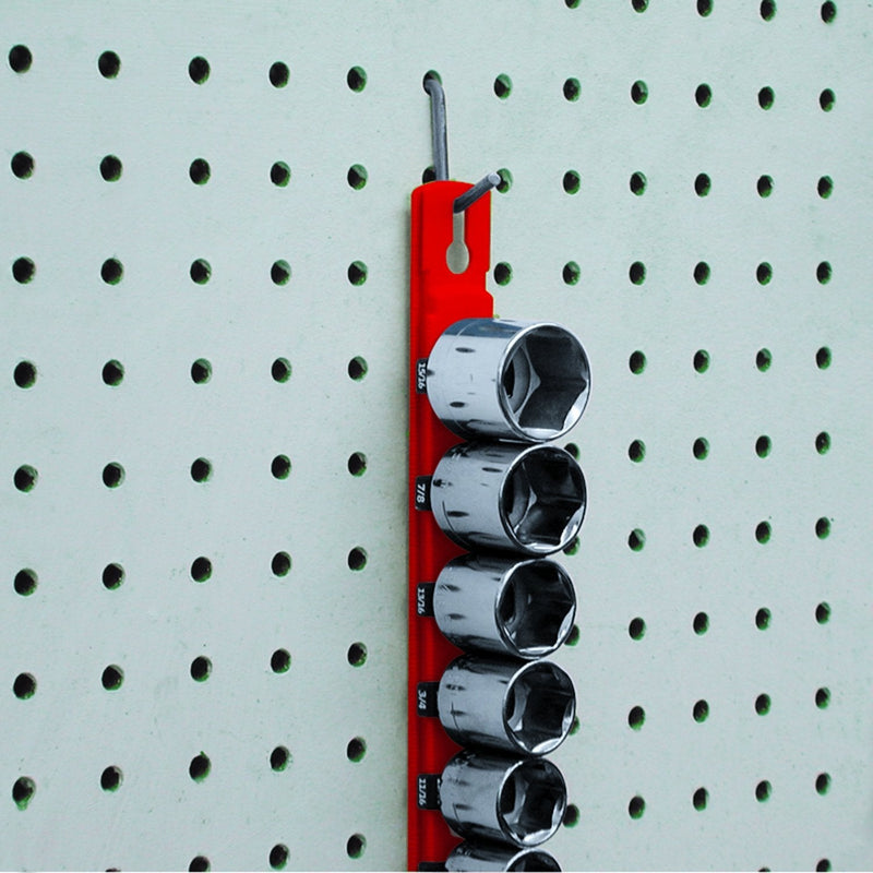  [AUSTRALIA] - Ernst Manufacturing 8-Inch Socket Organizer with 9 3/8-Inch Twist Lock Clips, Black -8427 3/8-Inch Twist Clips